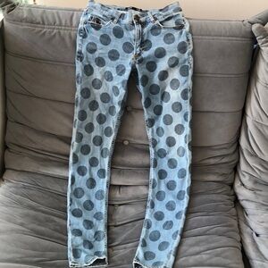 26, House of Holland, polka dot blue jeans